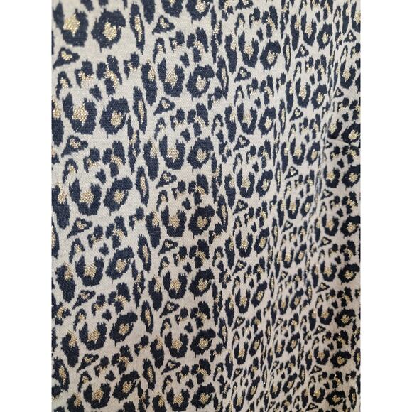 Belle Badgley Mischka Shift Dress Women's 10 Brown Black Gold Leopard Print - Picture 3 of 6